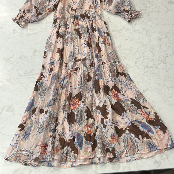 Fate Women's Long Dress - Pink and Brown Floral - Picture 11 of 16